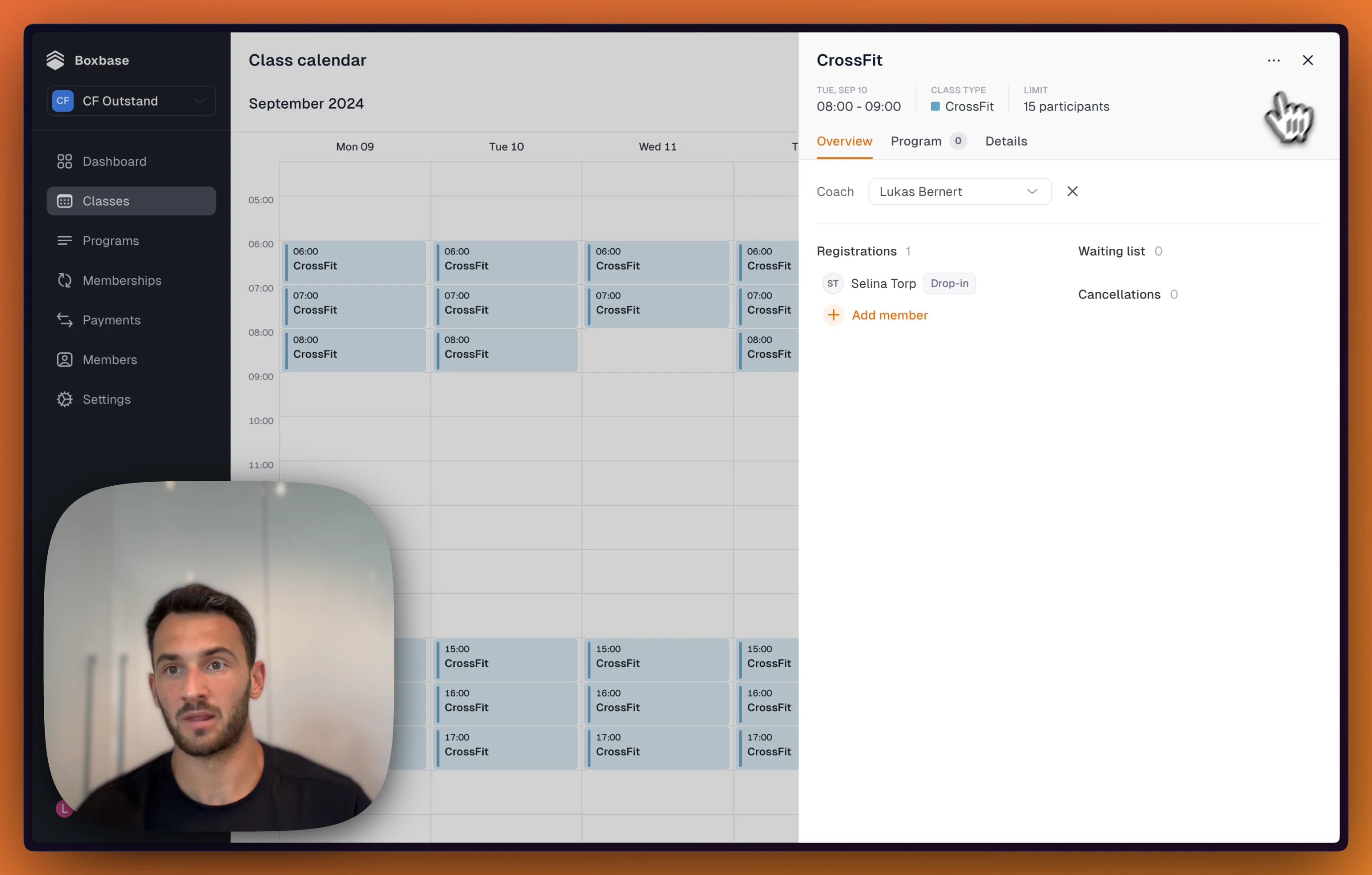 Boxbase gym management demo