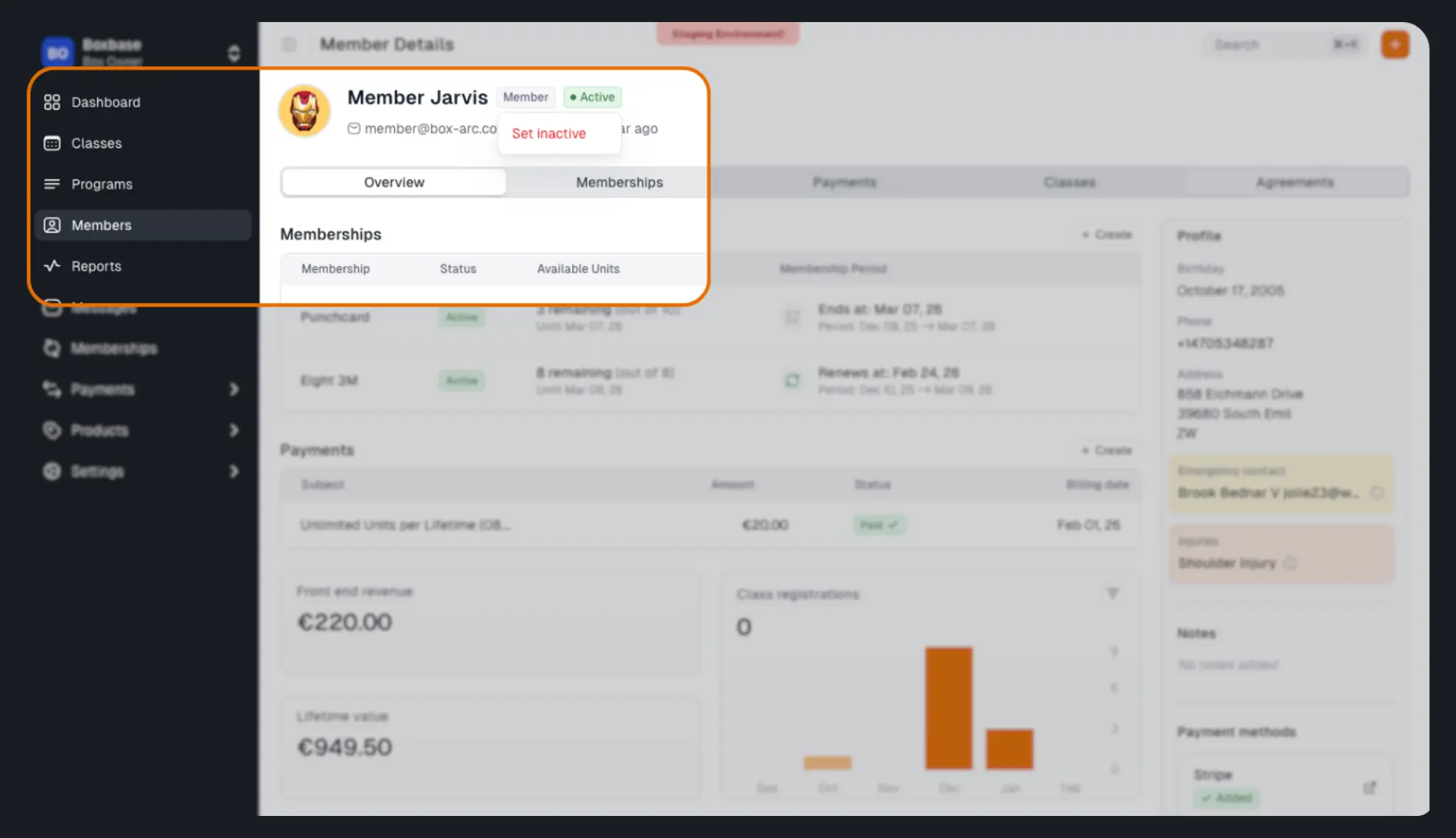 Member Access Status
