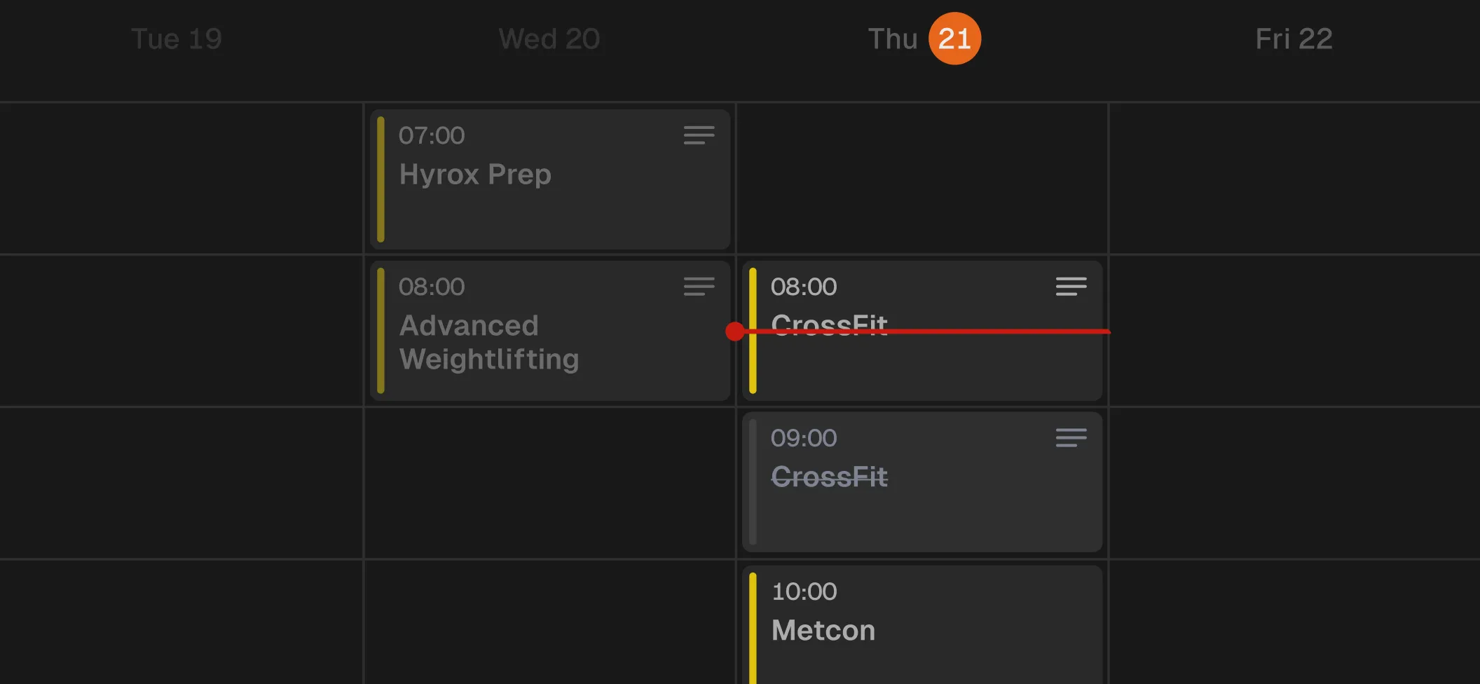 Class schedule management